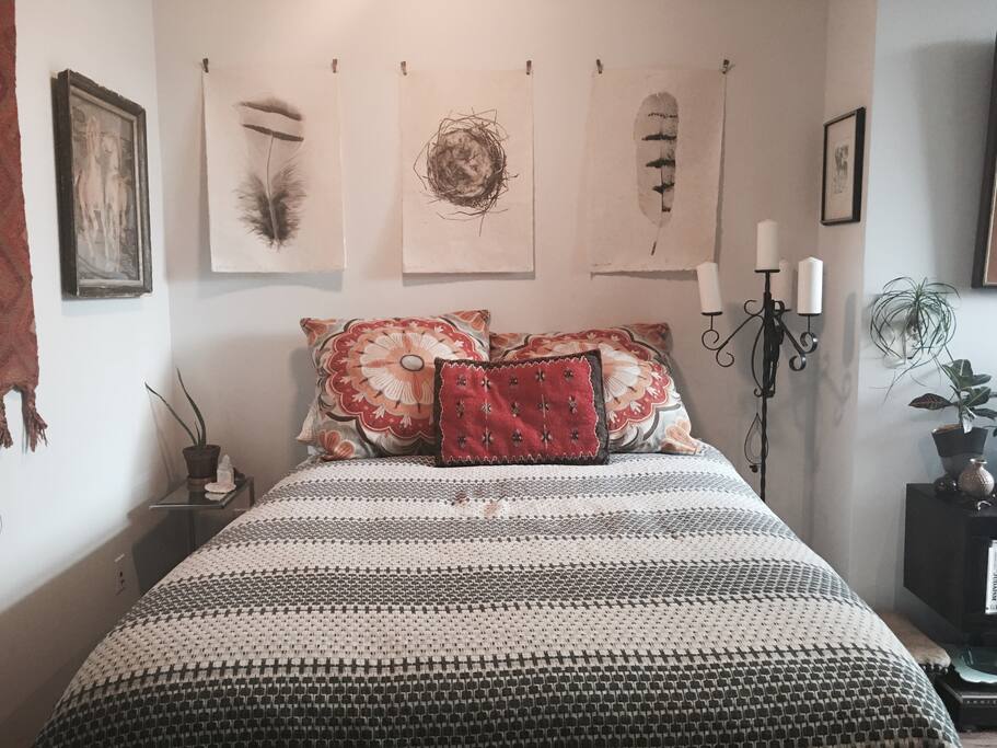 Very comfortable, new bed, real down, natural linens, no chemicals.