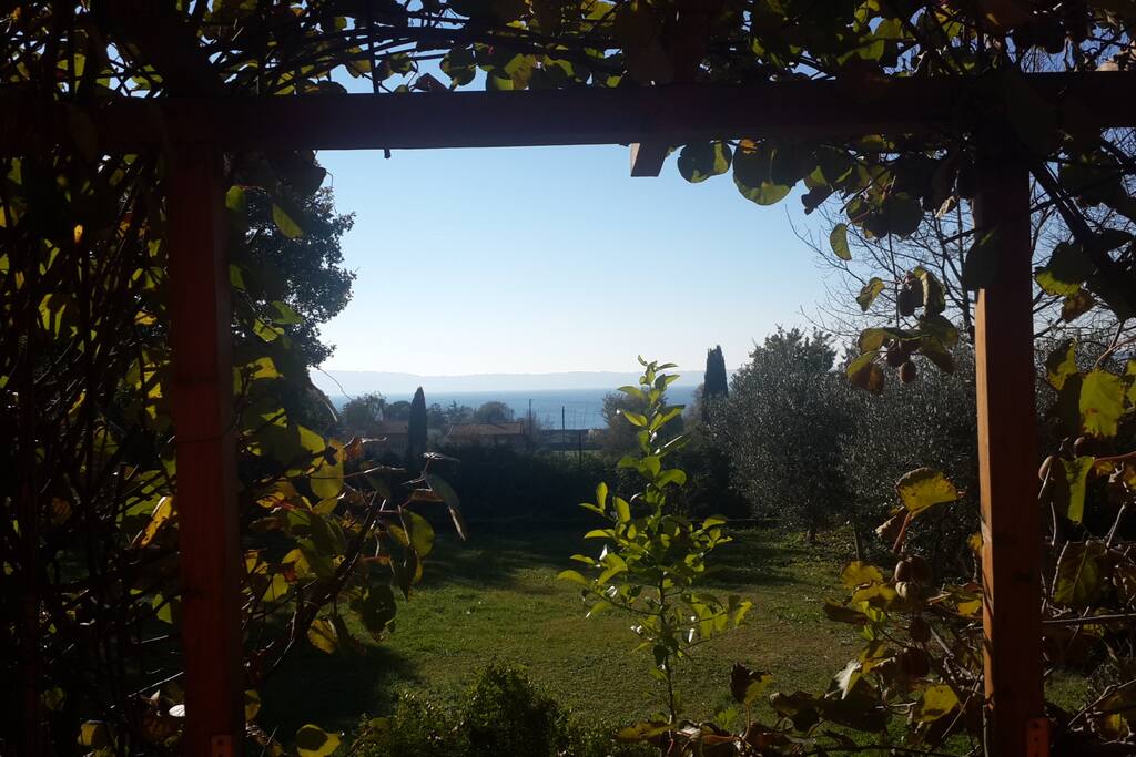 Lake and garden view from portico