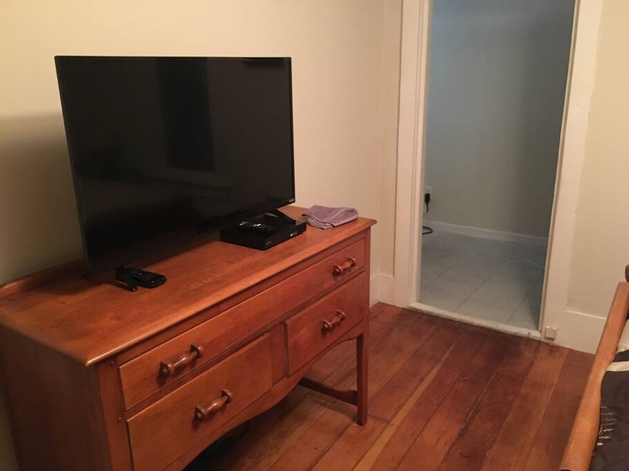 TV in private bedroom.