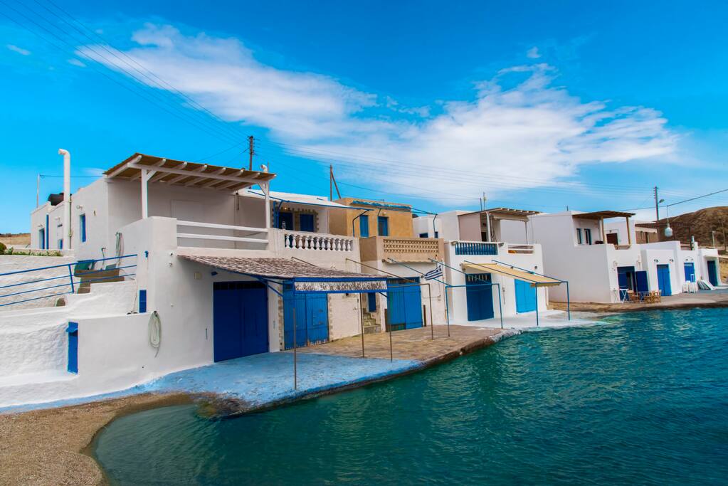 The "Syrma" is the second top from the left. You can swim just few steps below.