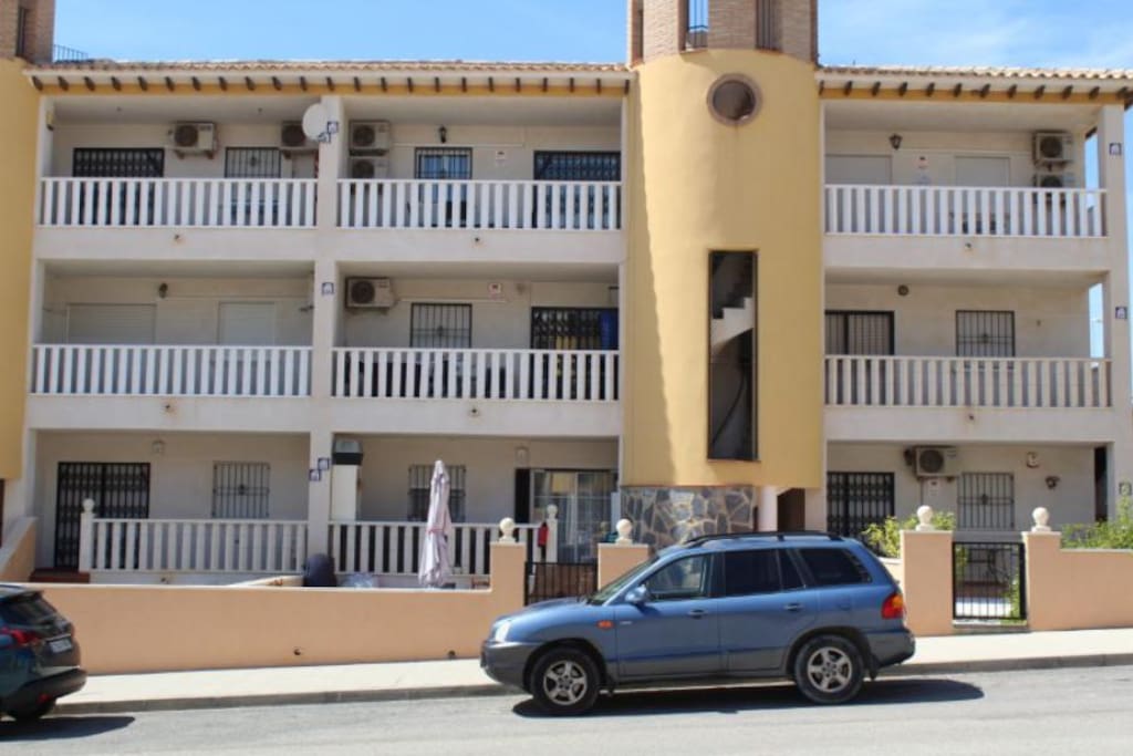 front of building