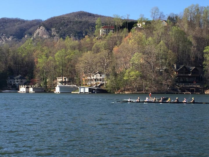 Beautiful Two Story Home in Lake Lure on Lakefront Houses for Rent in
