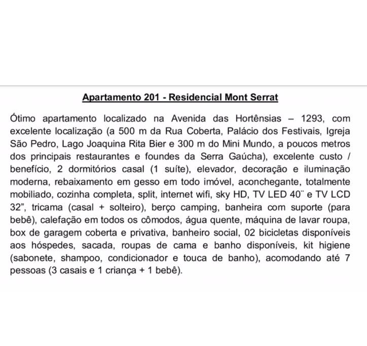 Descrição completa do apartamento