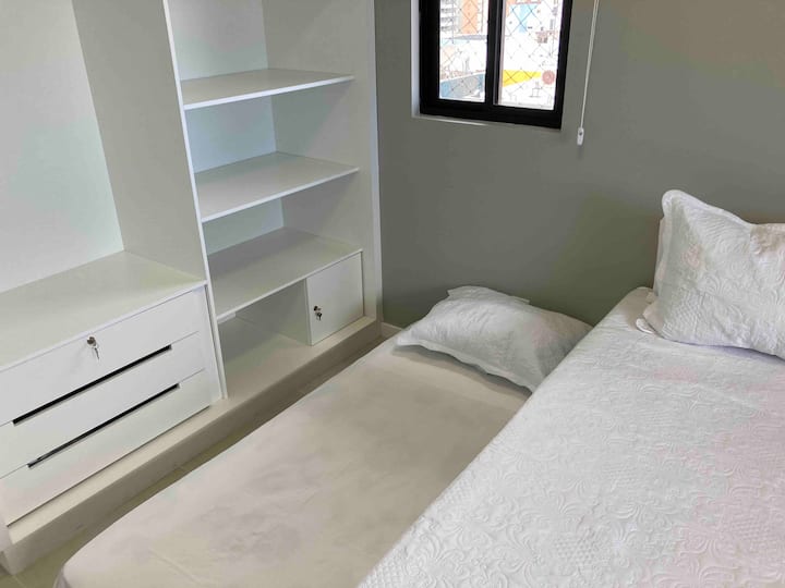 Double Bed with auxiliary bed.