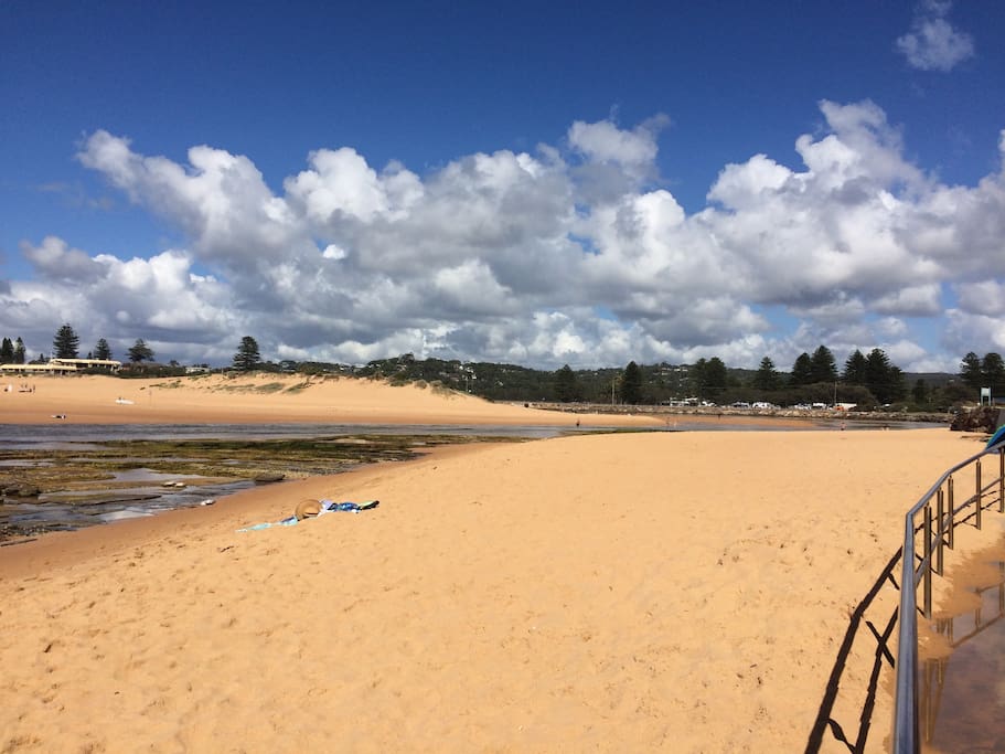 north Narrabeen beach looking toward the lagoon