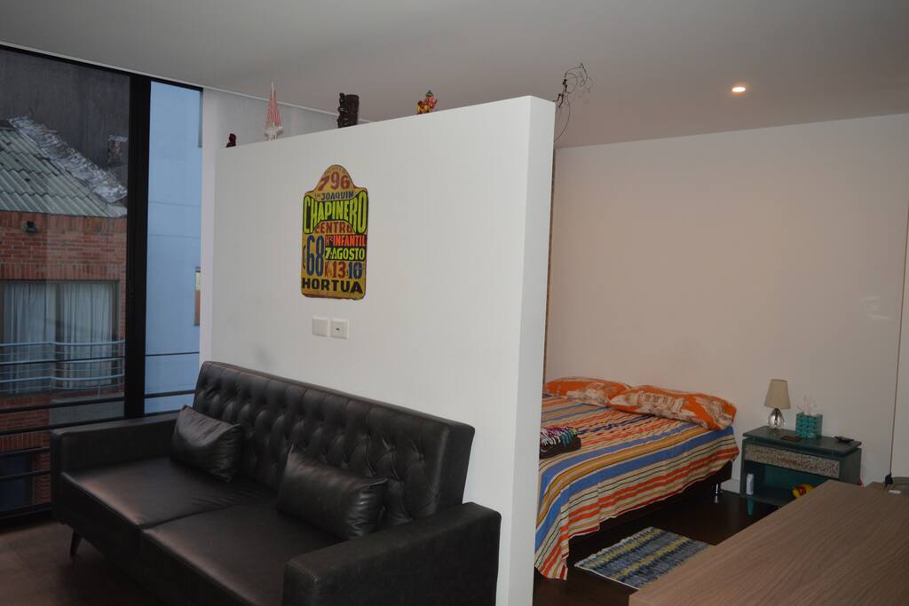 Open living room and bedroom