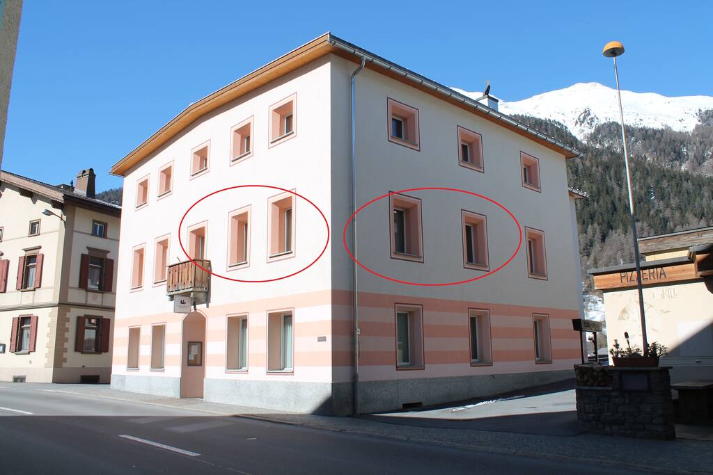 Haus mit Lage der Ferienwohnung
