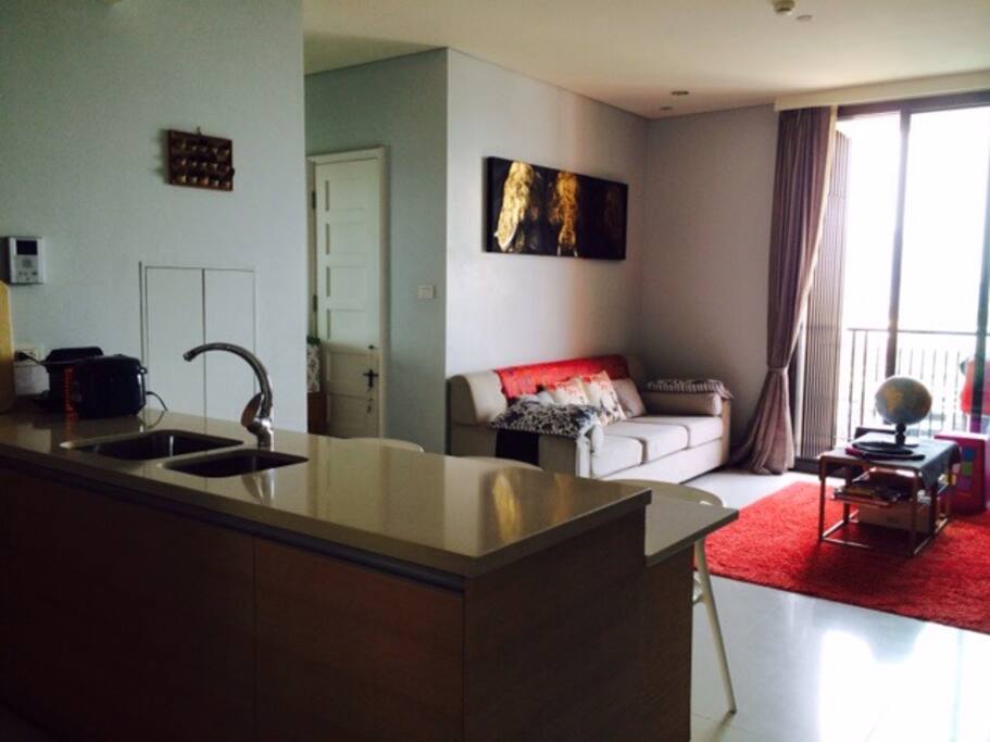 Kitchen and living room