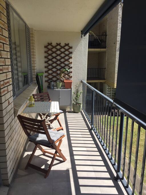 The outdoor balcony.