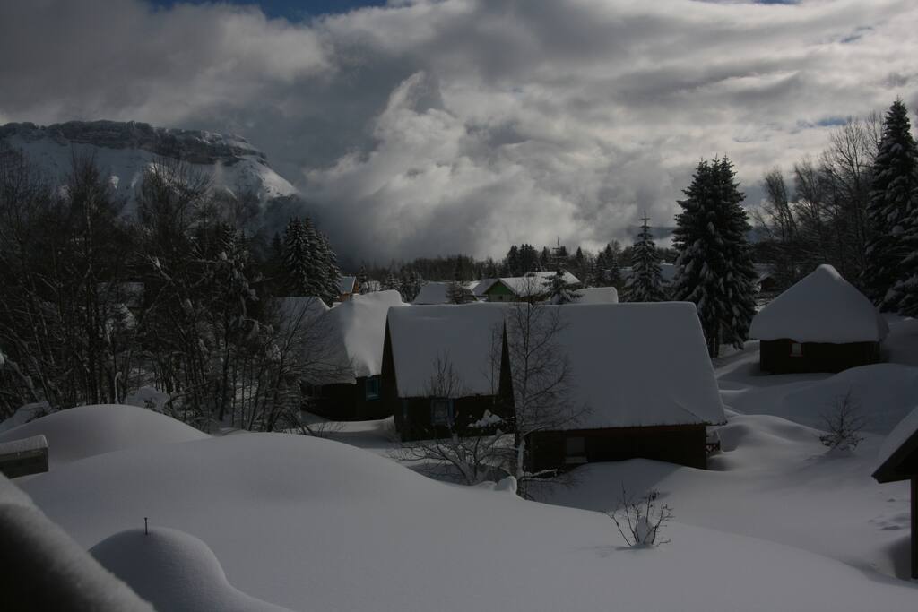 du balcon sud après une chute de neige