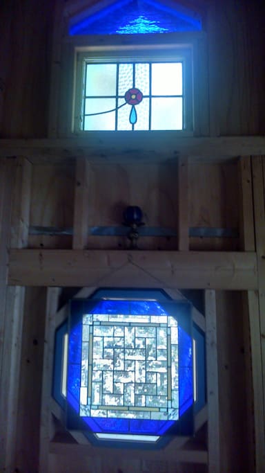 Antique stained glass windows