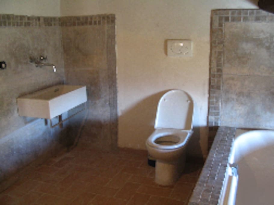 Main bathroom including shower and bidet