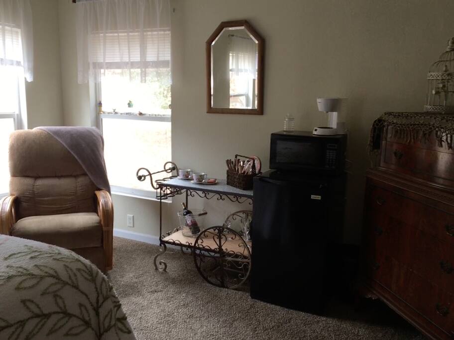 Peaceful view over your shoulder while watching tv from the recliner.
