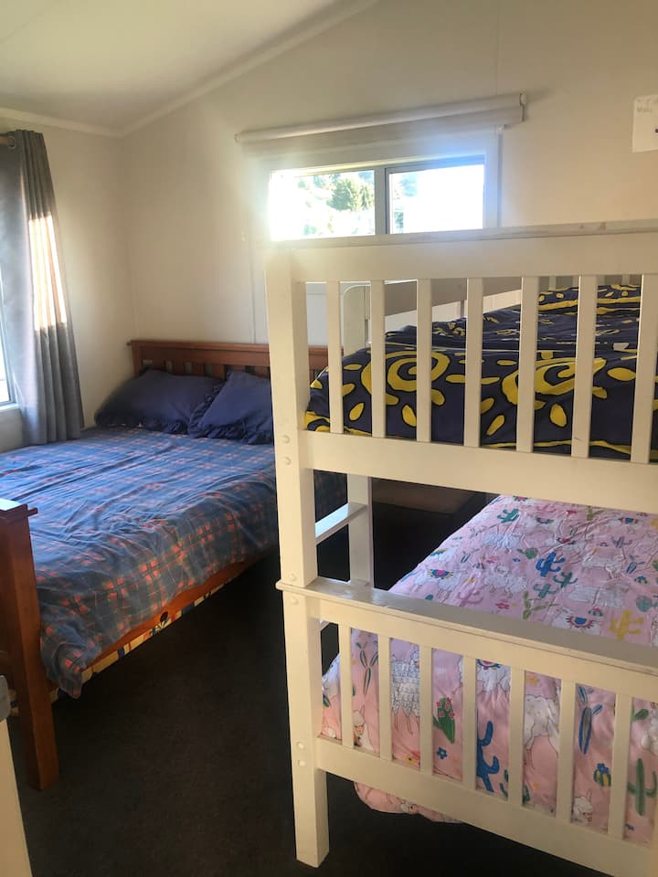 Bedroom 3 - Queen Bed and kids single bunk beds