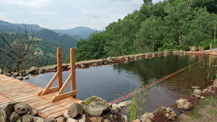 Chambre D'hôtes Avec Piscine Naturelle Ahmad -Shah - Ardèche