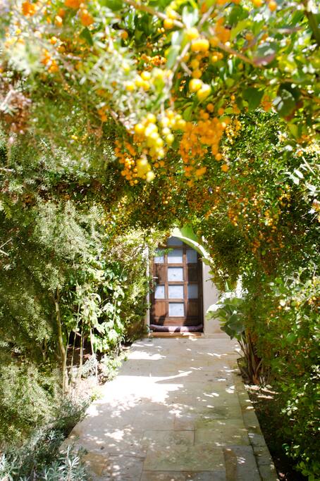 way to a bedroom