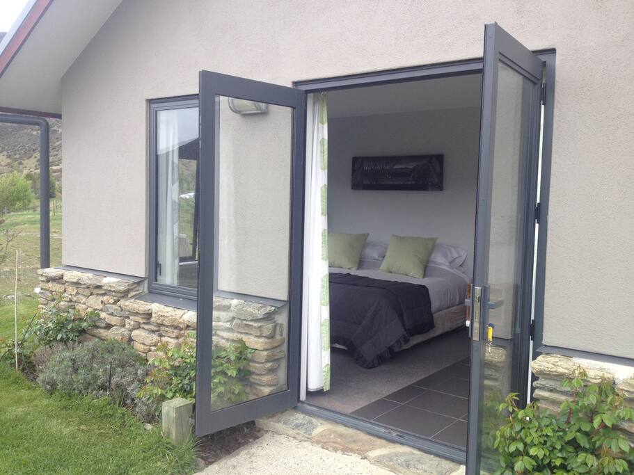 French doors from bedroom.