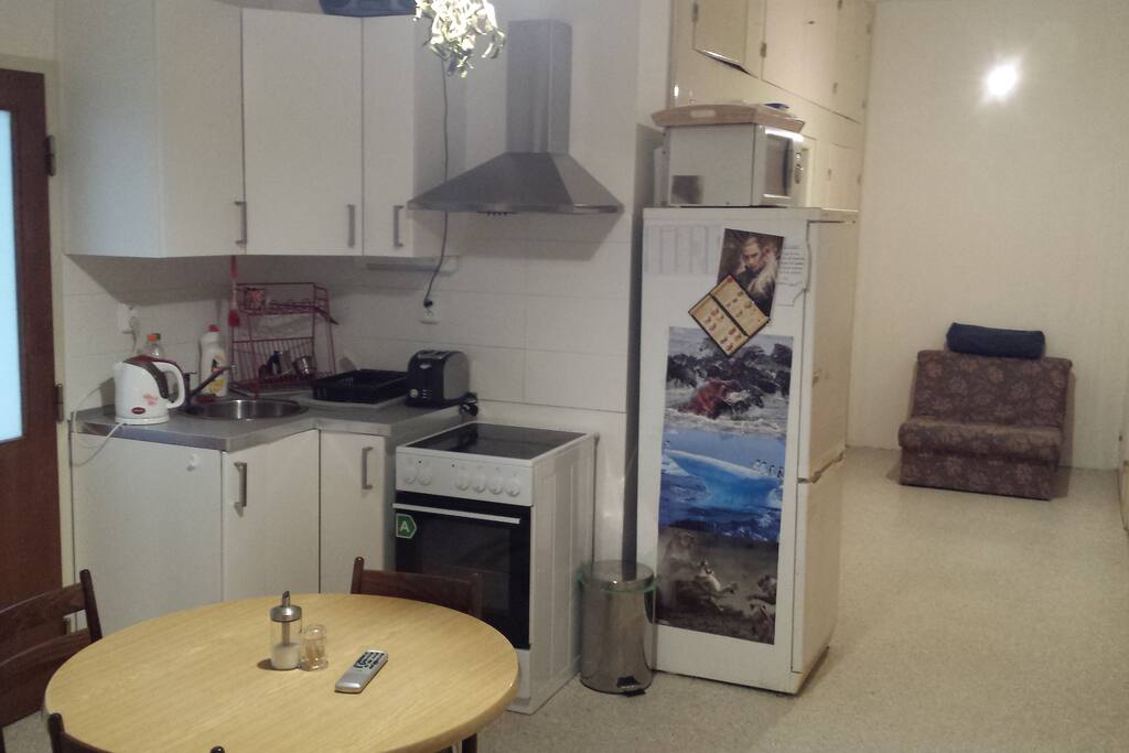 Kitchen and hall