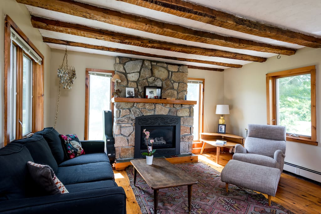 Living room with gas fireplace