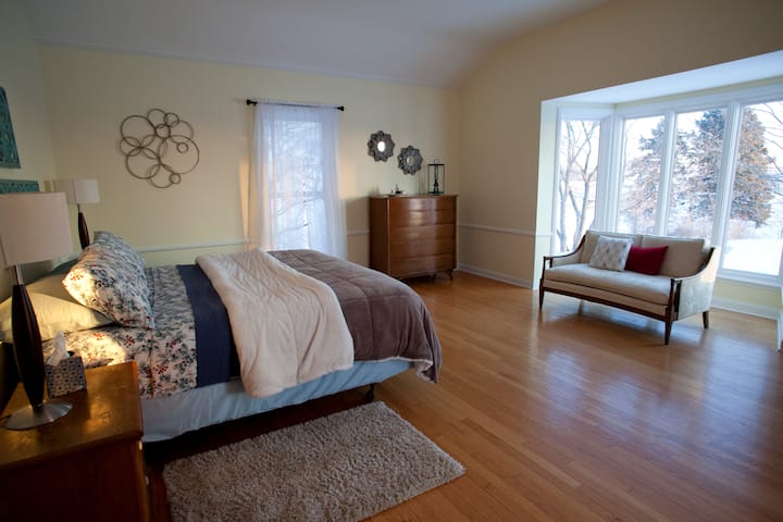 Winter setup with warm flannel sheets and a fluffy blanket.