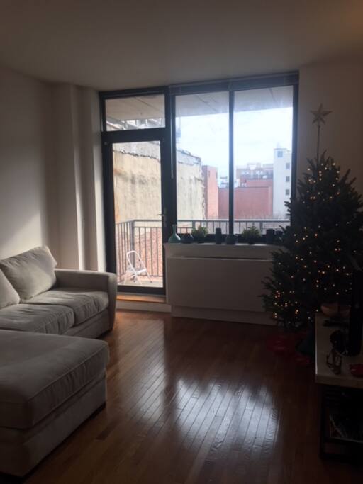 Living room and patio