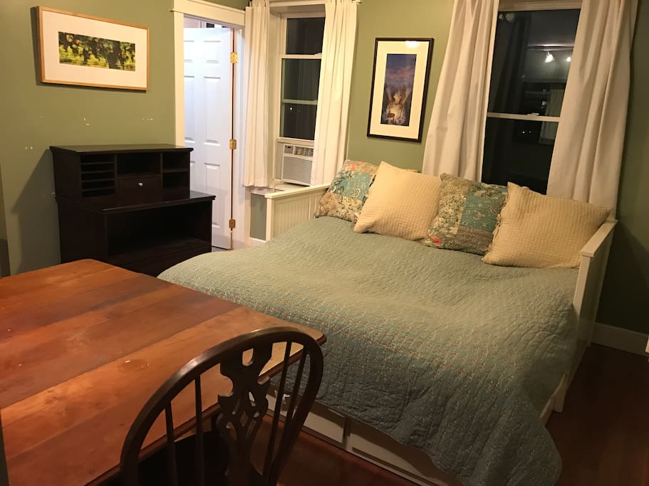 Daybed when made into a King Bed. Ready for sleeping...