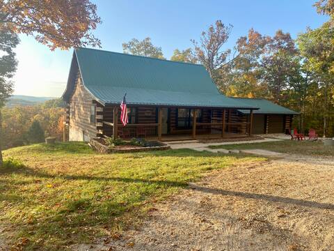 Ozark Mountain Log Cabin with Hot Tub
