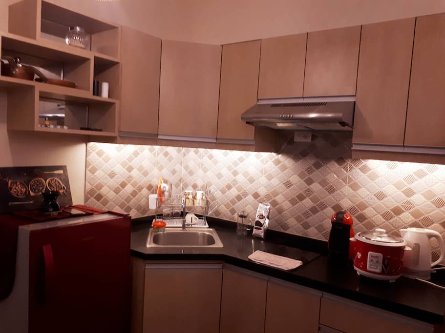 Kitchen with led lights