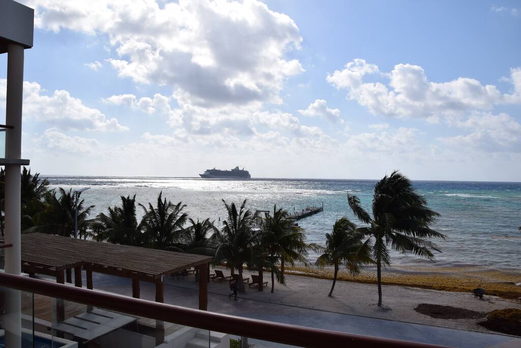 balcon con vista al mar