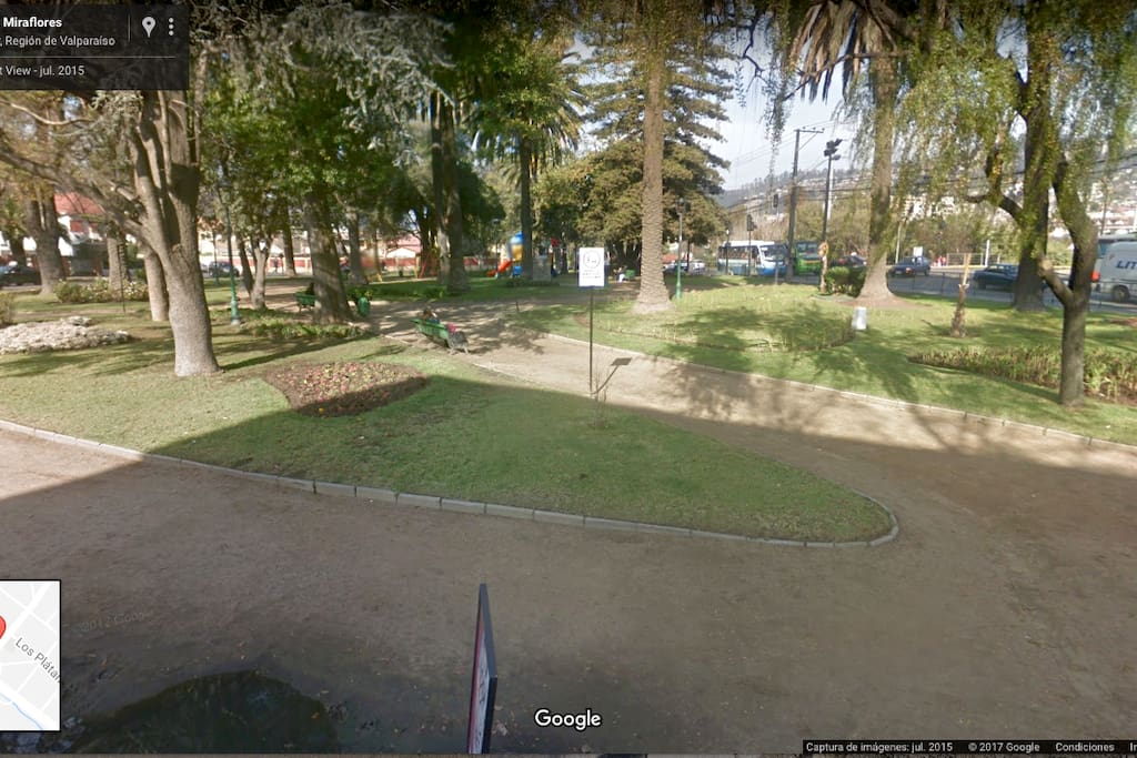 View to the park from the flat - Plaza Miraflores