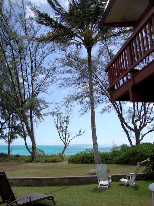 Backyard steps from Waimanalo Beach