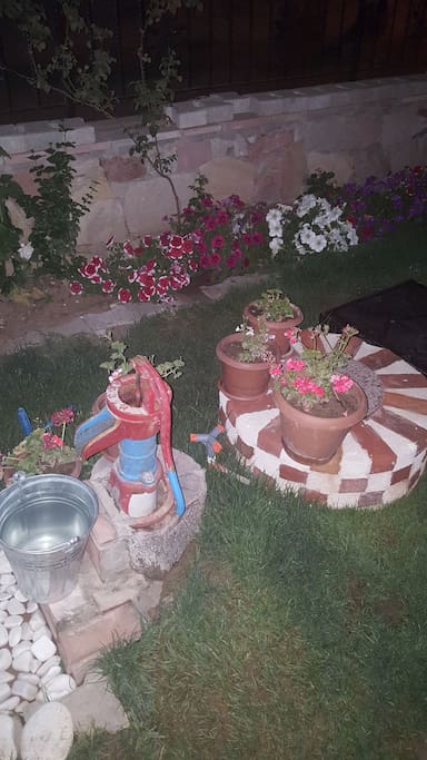 Bahcede doğal kuyu ve su tumbası