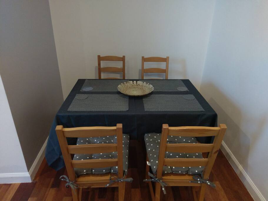 The dining area