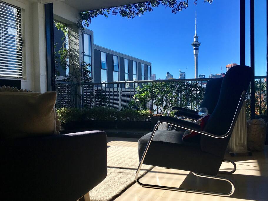 Living Room opening to balcony