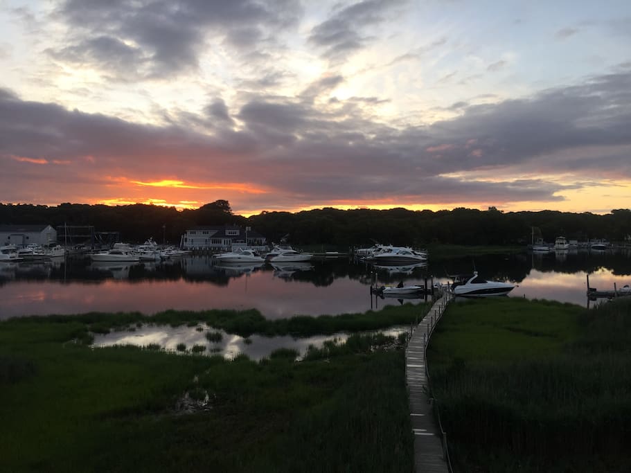 The perfect sunrise view from our deck.