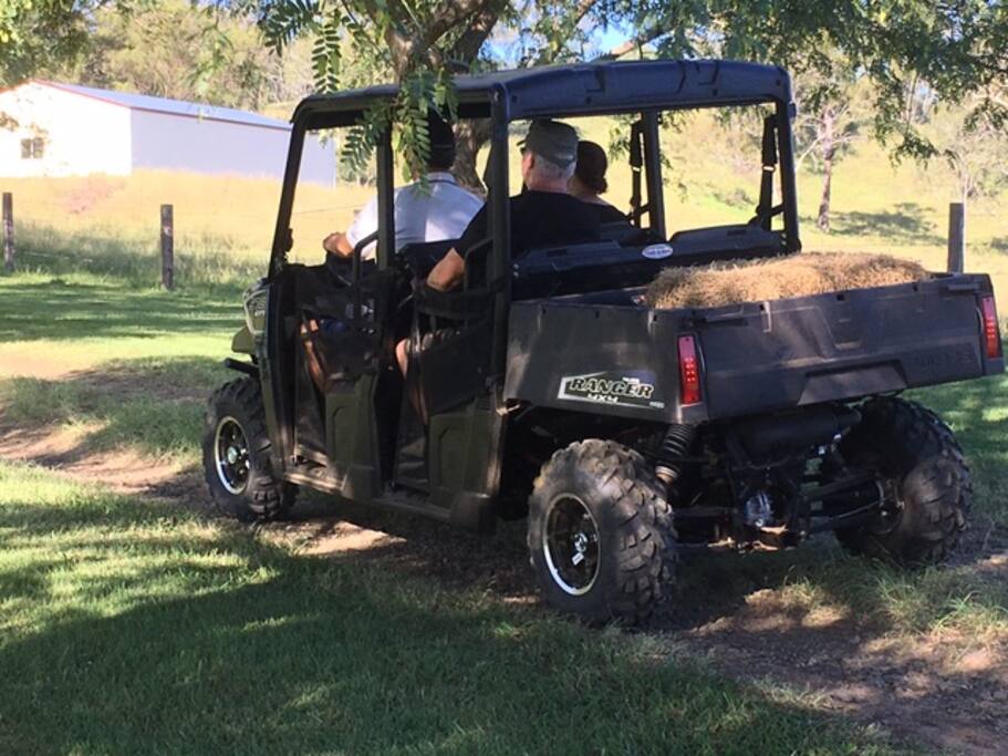 Tour the property in the all-terrain vehicle.