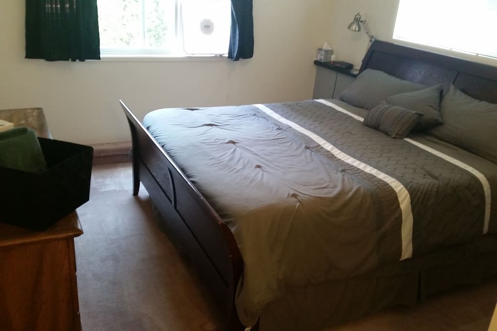 The main guest room. Plenty of room for two people to stretch out in! (Private Space)