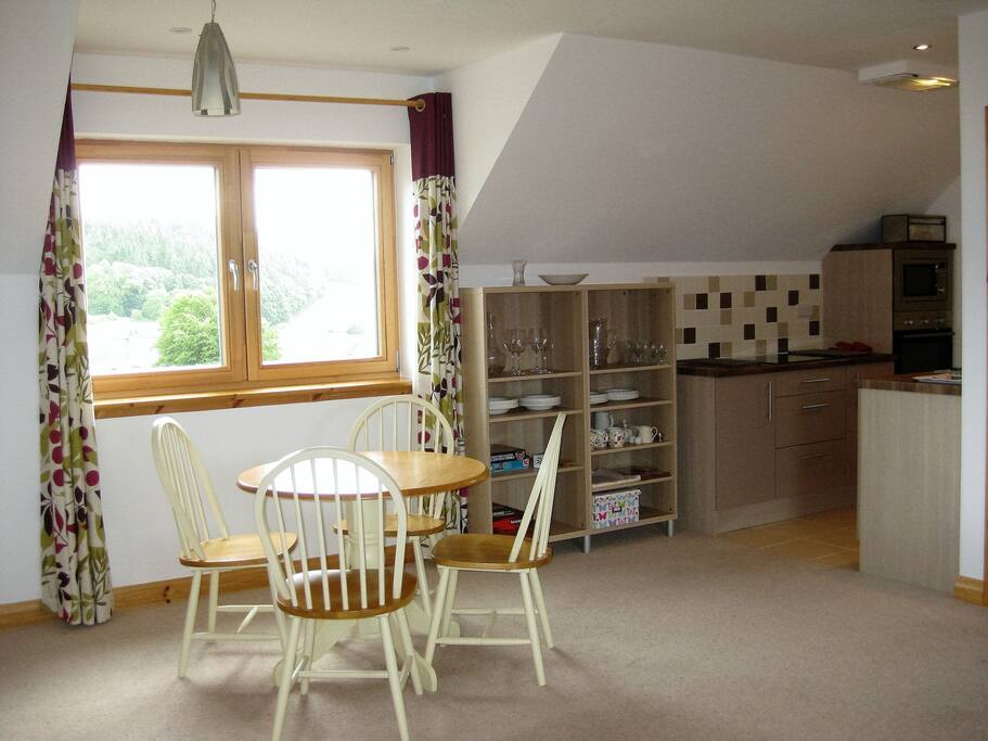 Dining area and kitchen