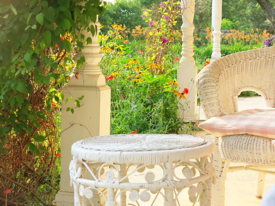 Relax on our gingerbread verandah
