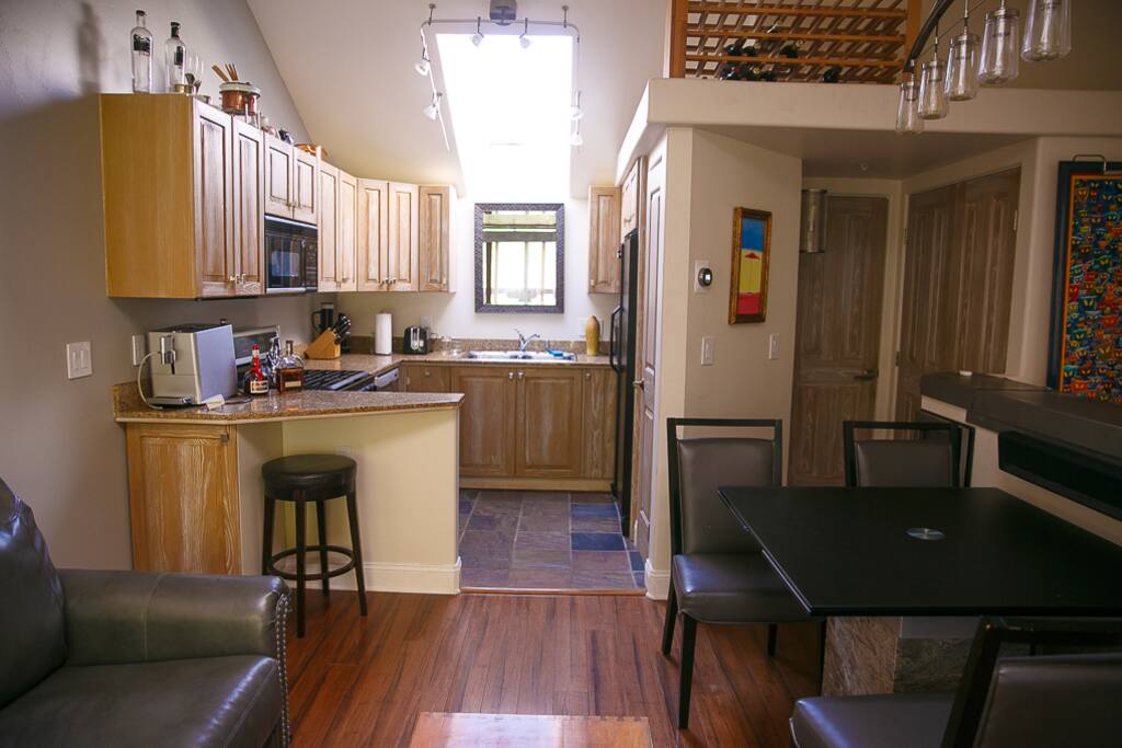 Kitchen View - Table expands for more room.