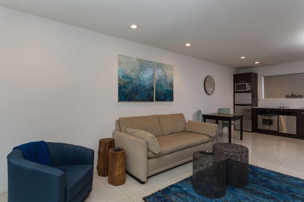 Living room with King sofa bed