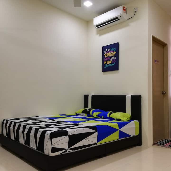 Master bedroom equipped with the 1hp air condition and wardrobe. Toilet inside the master bedroom for your convenience