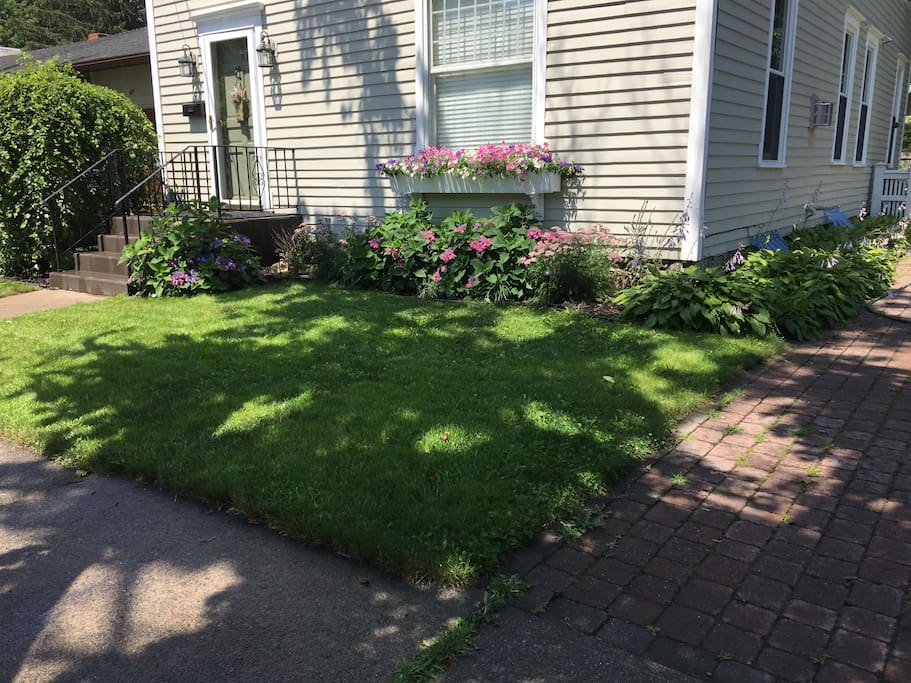 Landscaped front exterior