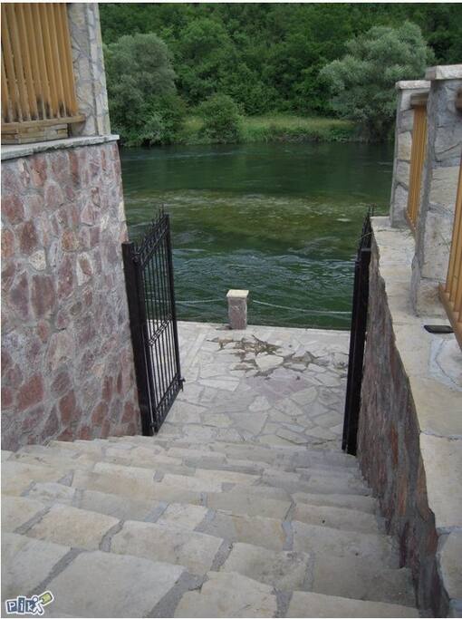 Terrace near the river.