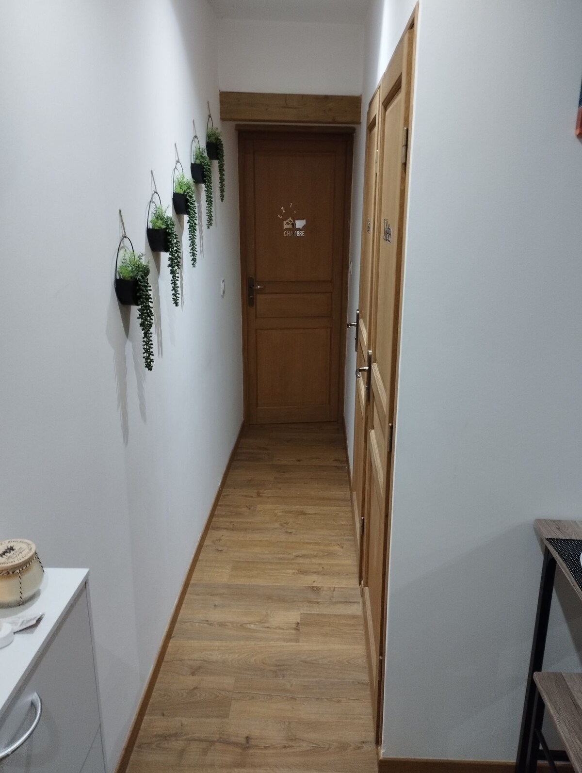 在入口左侧，您可以找到通往独立卫生间、淋浴间和卧室的走廊

# Cgmx_sweety_homes