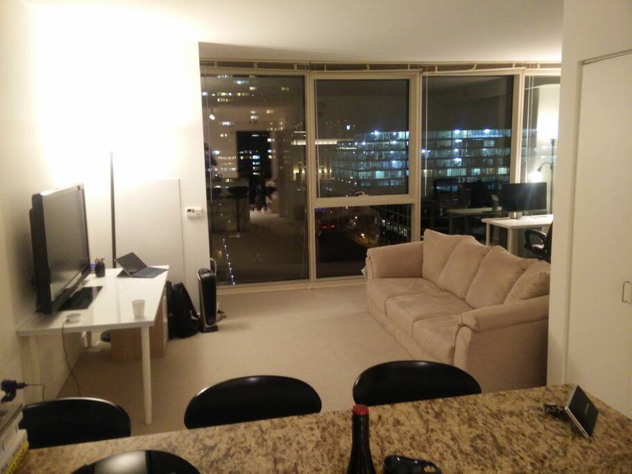 Living Room with Stunning Views of the City