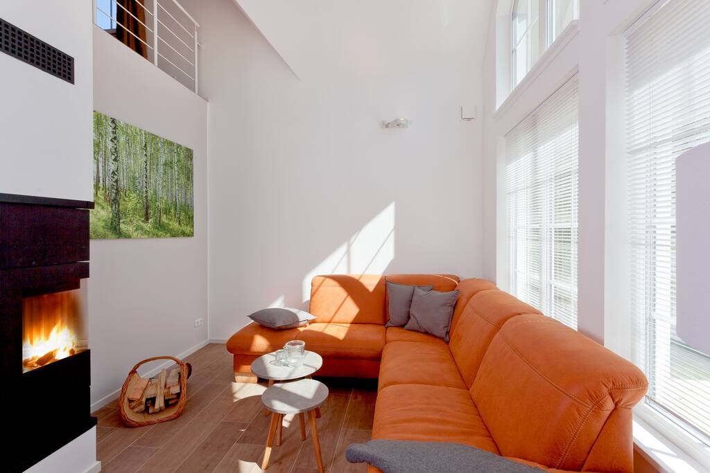 Kaminzimmer- für romantische Abende - Holz ist in der Gartenhütte