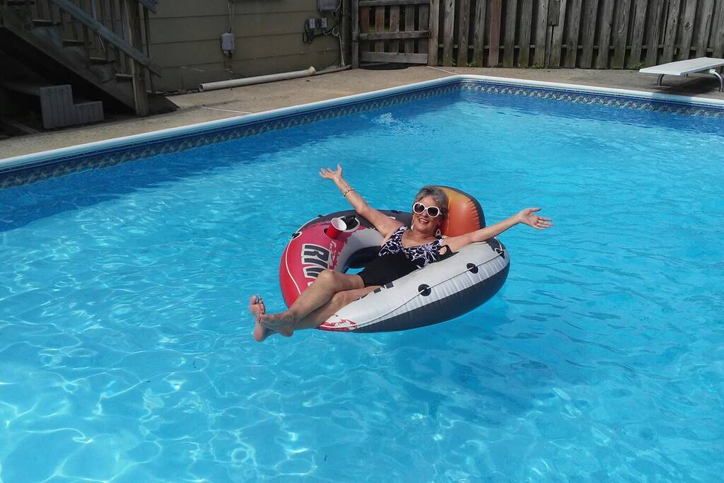 enjoy our 18x36 foot pool!