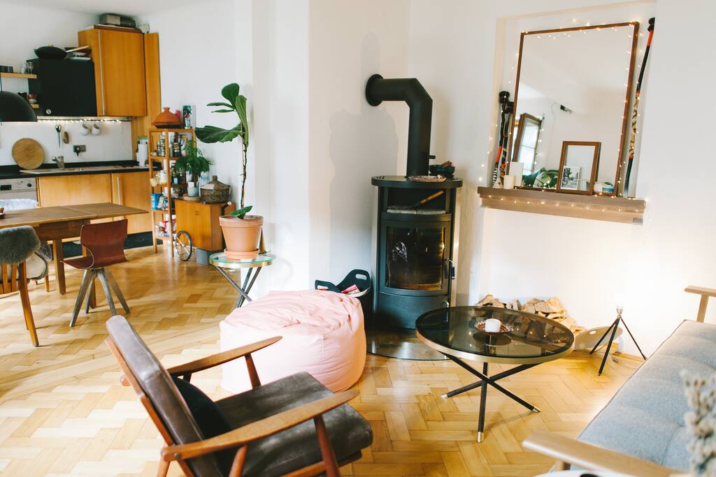 living room & kitchen