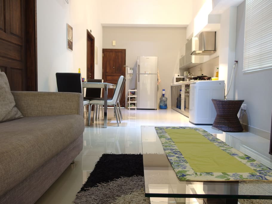 Living room + open kitchen